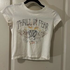 Hollister Cream Short Sleeve Graphic Tee